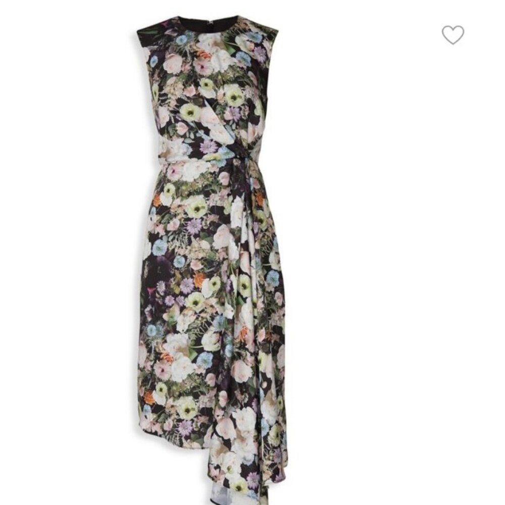 Floral Draped Dress